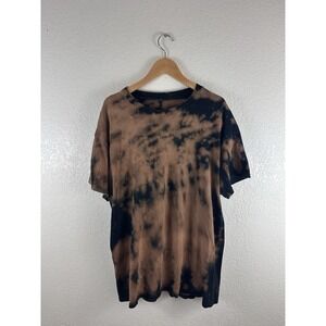 Vintage Bleach Tie-Dye T-Shirt – Brown/Black – Size XL